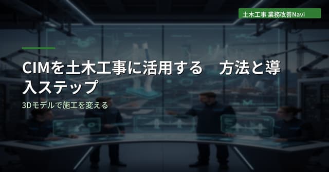 CIMを土木工事に活用する方法と導入のステップ