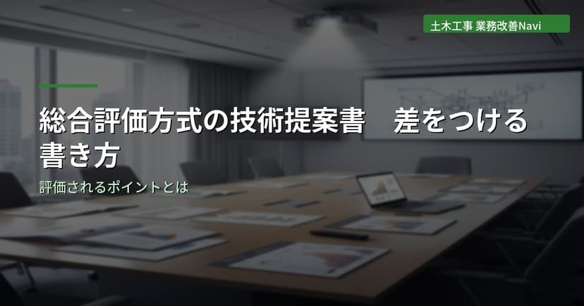 総合評価方式の技術提案書で差をつける書き方