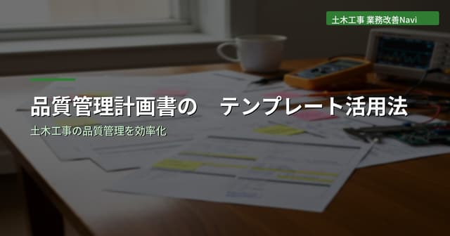品質管理計画書のテンプレート活用法【土木工事】