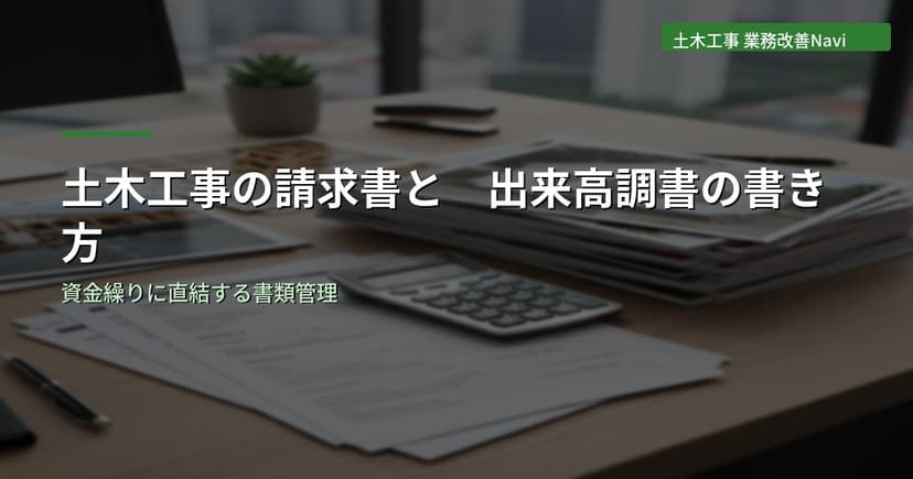土木工事の請求書と出来高調書の書き方