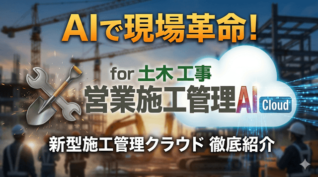 土木工事AICloud｜入札案件の進捗をクラウドで一元管理