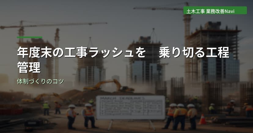 年度末の工事ラッシュを乗り切る工程管理と体制づくり