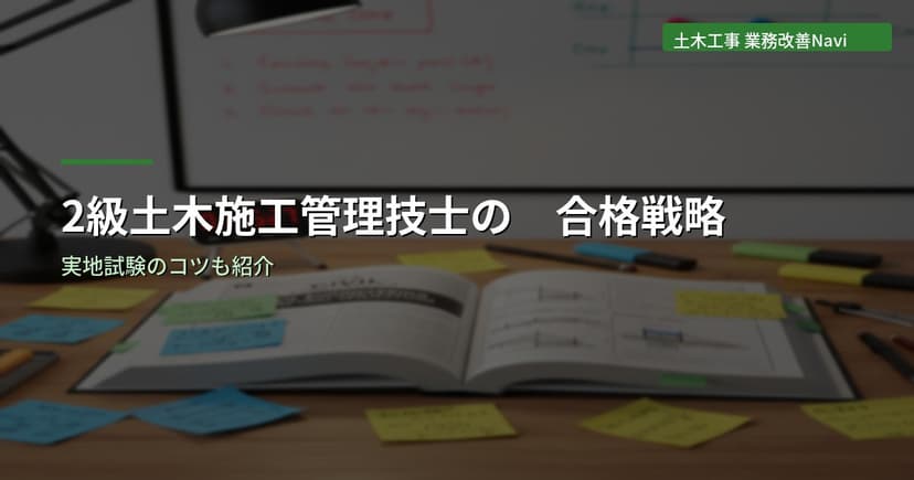 2級土木施工管理技士の合格戦略｜実地試験のコツ