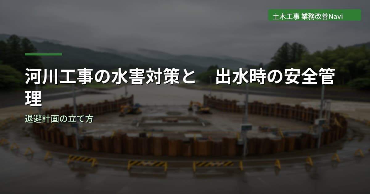 河川工事の水害対策と出水時の安全管理