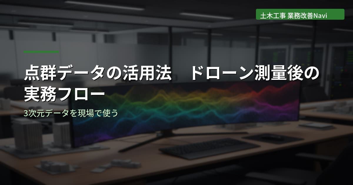 点群データの活用法｜ドローン測量後の実務フロー